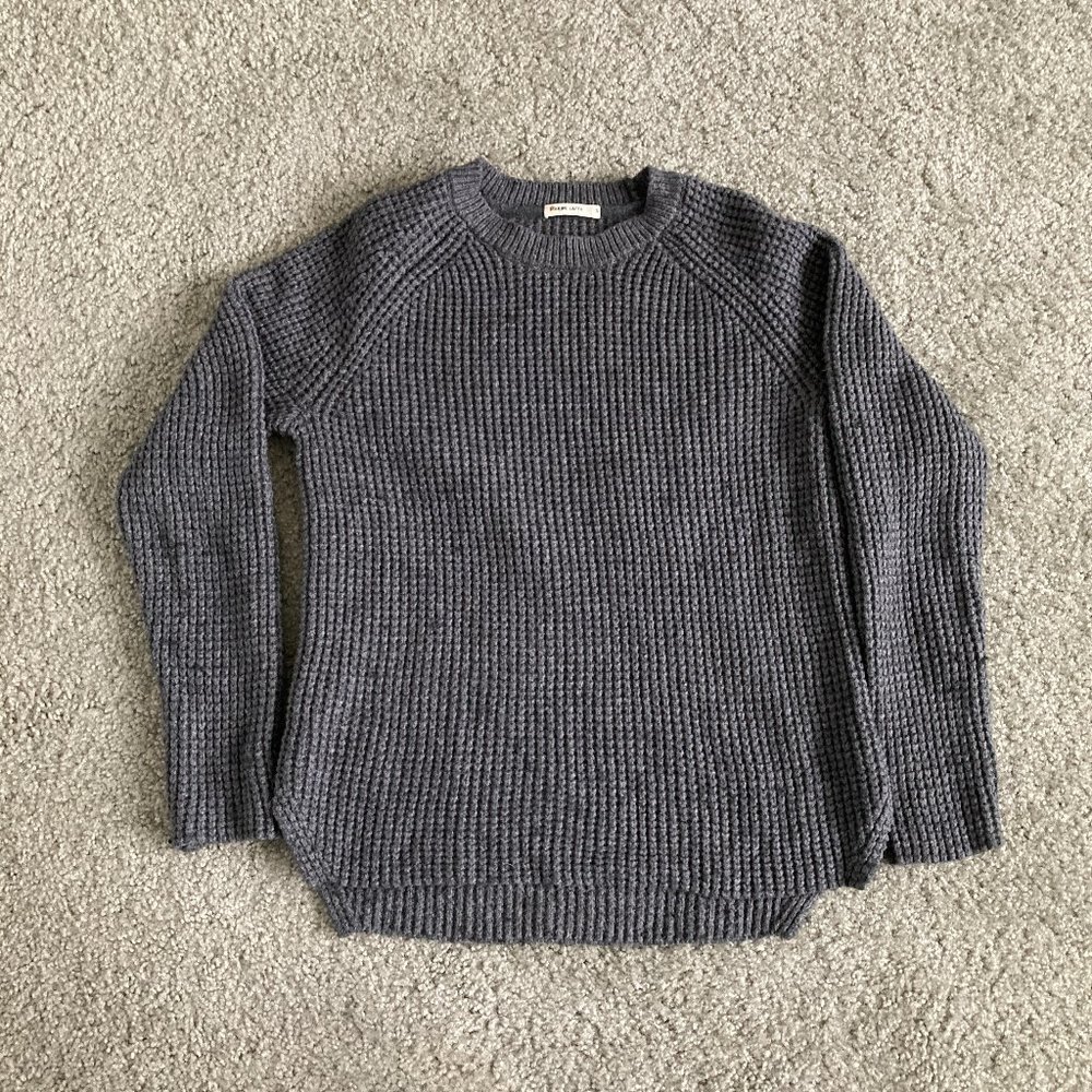 Marine Layer Women's Knit Cotton Sweater in Grey, size S